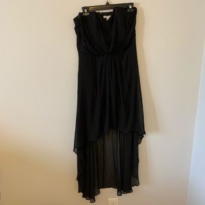 strapless high-low dress